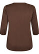 Treningsgenser med 3/4-ermer, Brun, Packshot image number 1