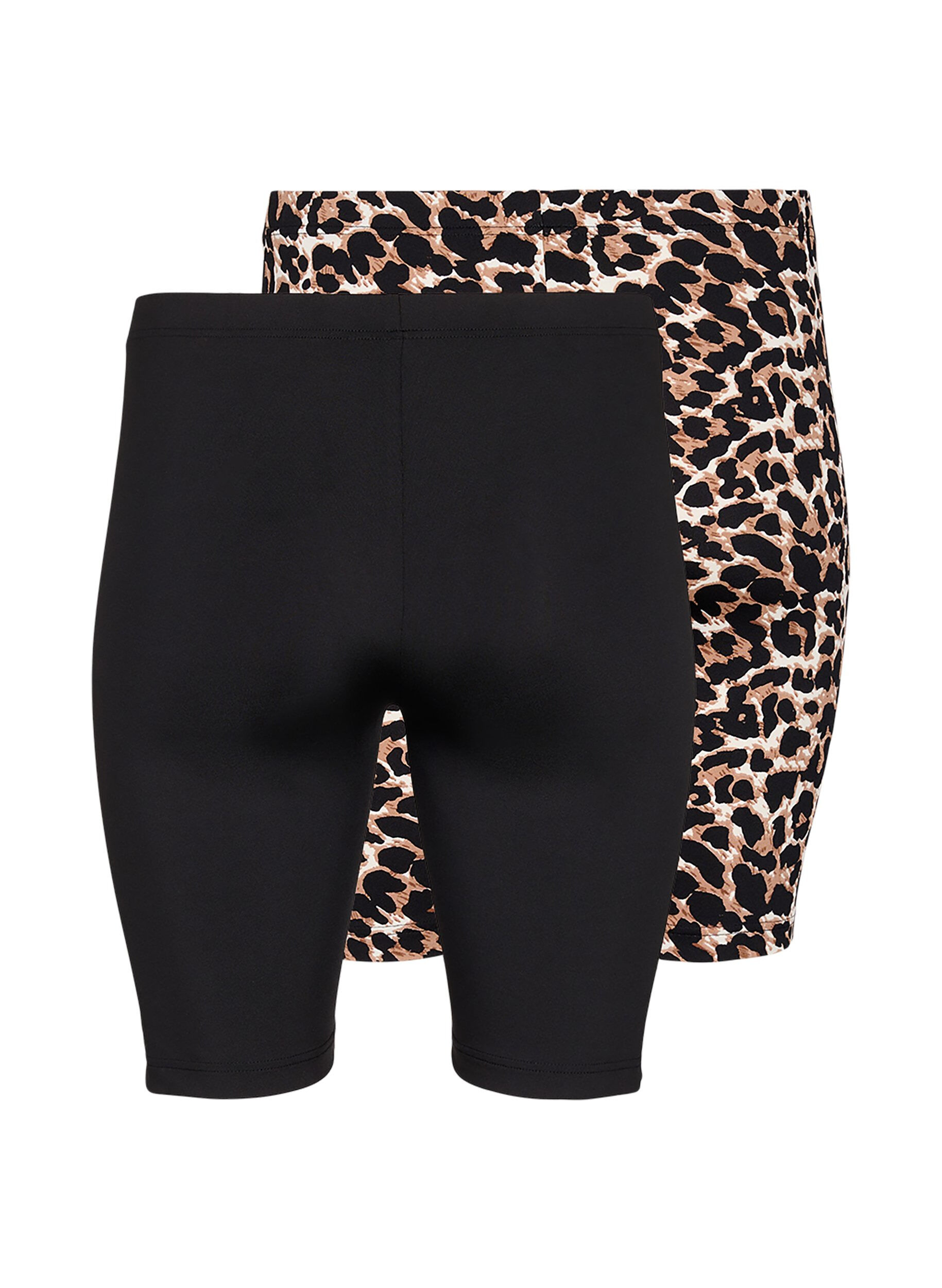 Zizzi Sykkelshorts 2 stk., Svart, Packshot image number 1