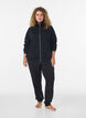 Sweat cardigan med h&oslash;y krage og glidel&aring;s, Svart, Model image number 1