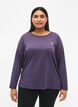 Langermet treningsbluse med struktur, Purple Plumeria, Model image number 0