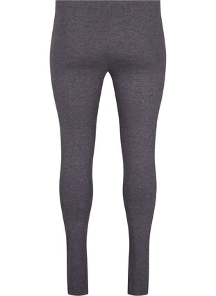 Zizzi Grå melert leggings, Dark Grey Melange, Packshot image number 1