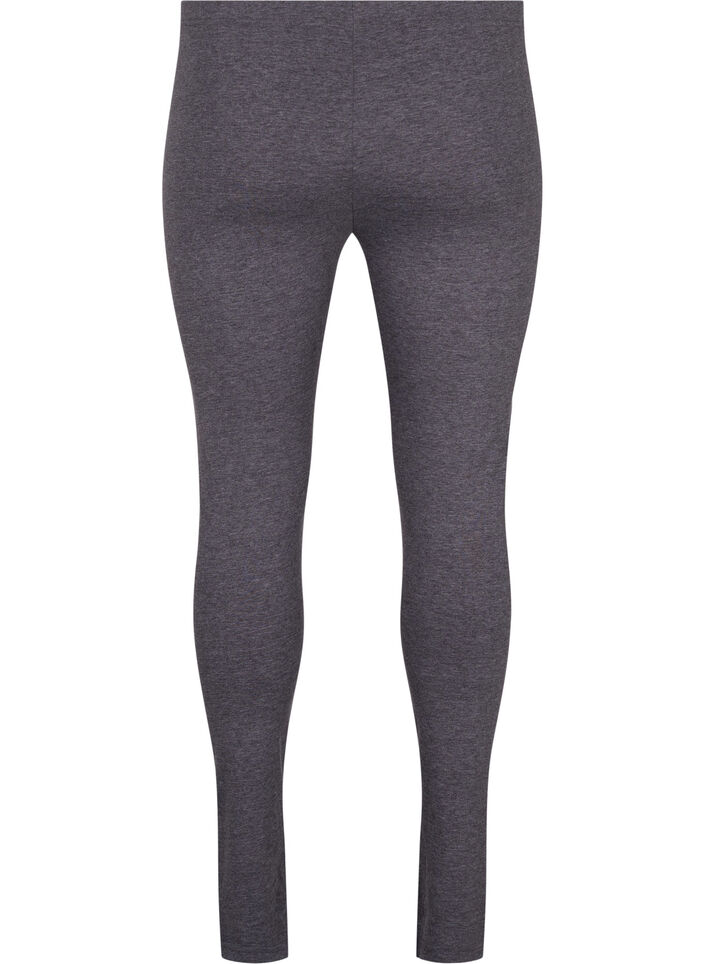 Grå melert leggings, Dark Grey Melange, Packshot image number 1