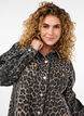 Langermet denimkjole med sebratrykk, Brown Leo AOP, Model image number 2