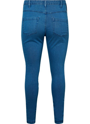 Super slim Amy jeans med høyt liv, Mid Blue, Packshot image number 1