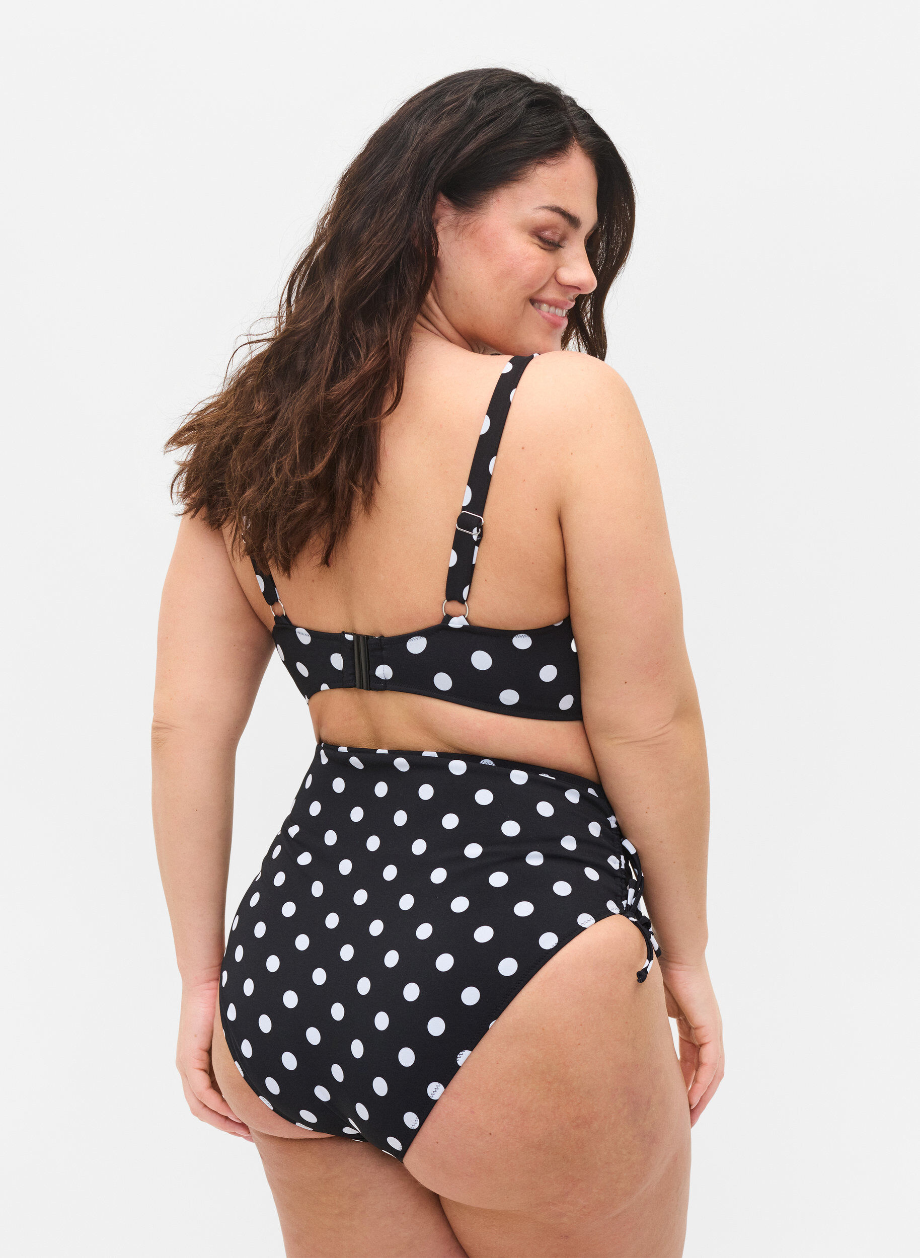 Zizzi M&oslash;nstrete bikiniunderdel, Dotted Print, Model image number 1
