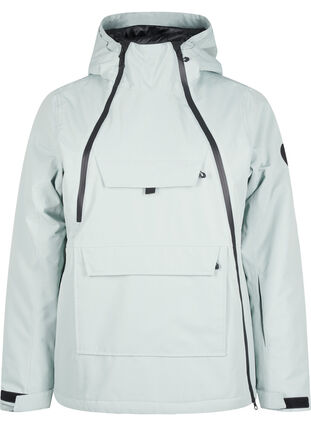 Zizzi Funksjonell skianorakk med hette, Grønn, Packshot image number 0
