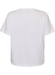 100% bomulls T-skjorte med korte ermer og trykk, Hvit, Packshot image number 1