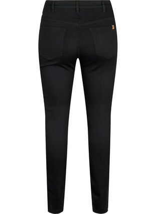 Amy-jeans med høy midje og knapper, Black, Packshot image number 1