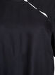 Kortermet bluse med diagonal knappelukking, Svart, Packshot image number 2