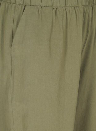 Cropped bomullsbukser, Deep Lichen Green, Packshot image number 2