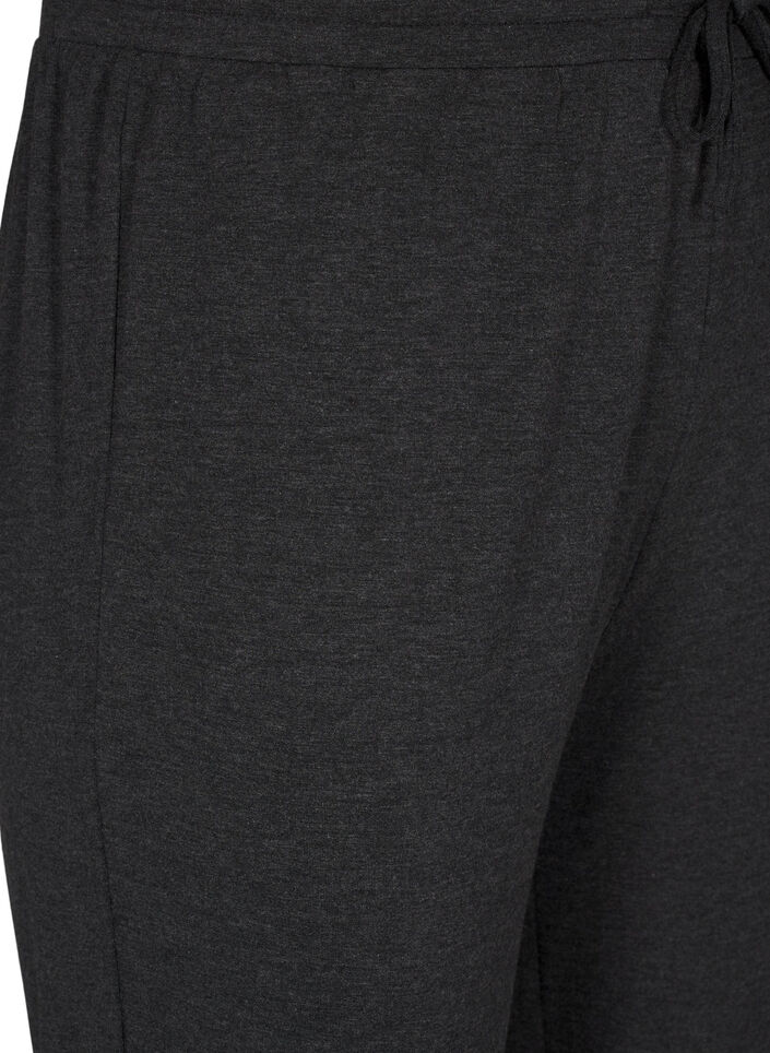 Jerseybukse med høy midje, Dark Grey Melange, Packshot image number 2