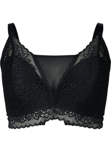 BH med blonder og myk vattering, Black, Packshot image number 0