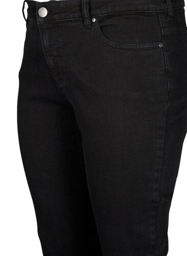 Emily jeans med vanlig liv og smal passform, Black, Packshot image number 2
