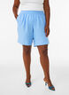Shorts med lommer og h&oslash;y midje, Bl&aring;, Model image number 0