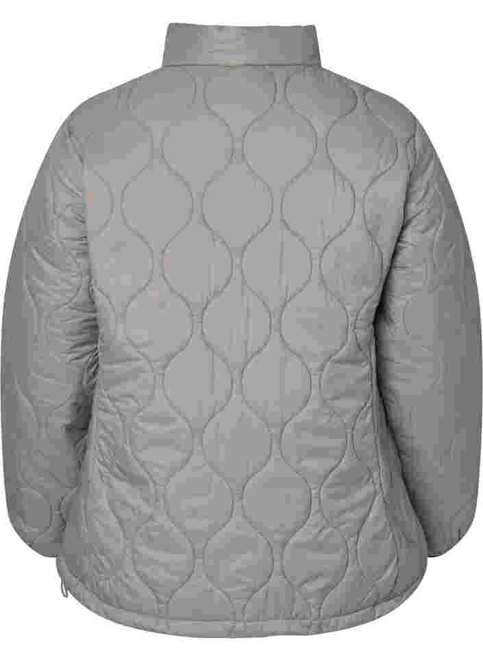 Quiltet jakke med glidelås og lommer, Moon Rock, Packshot image number 1