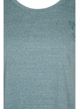 Melert T-skjorte i bomull, Sea Pine mel, Packshot image number 2