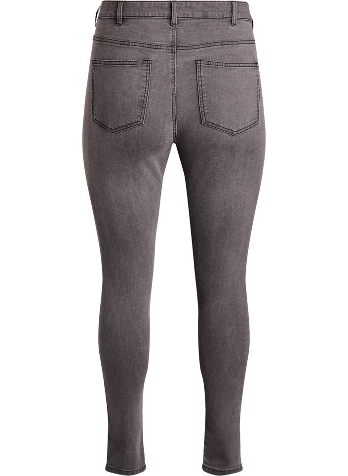 Amy super slim fit jeans med h&oslash;y midje, Gr&aring;, Packshot image number 1