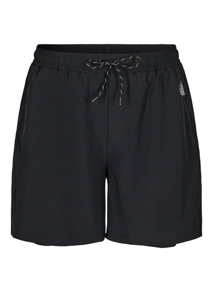 Treningsshorts med innershorts, Svart, Packshot image number 0