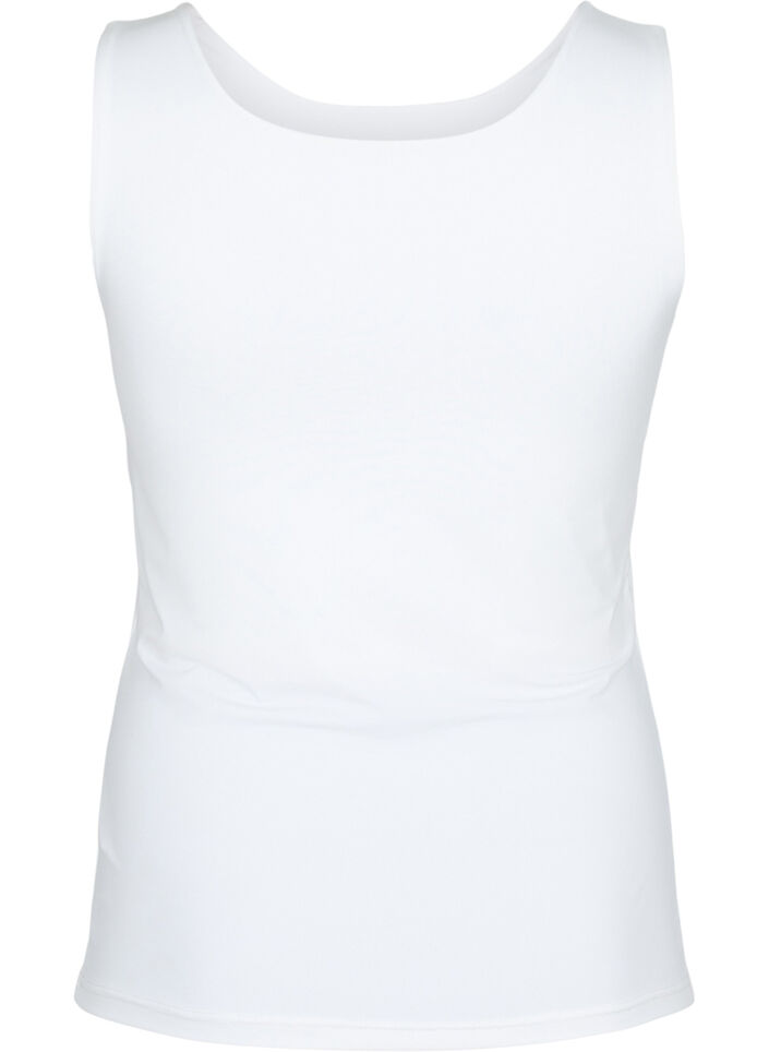 Vendbar topp i stretch, Bright White, Packshot image number 1