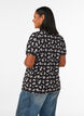 Bluse med lange ermer og blomstertrykk, Svart, Model image number 2