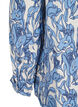 Langermet bluse med blomsterprint og V-hals, Vanilje, Packshot image number 3