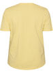 Bomulls-T-skjorte med trykk, Gul, Packshot image number 1
