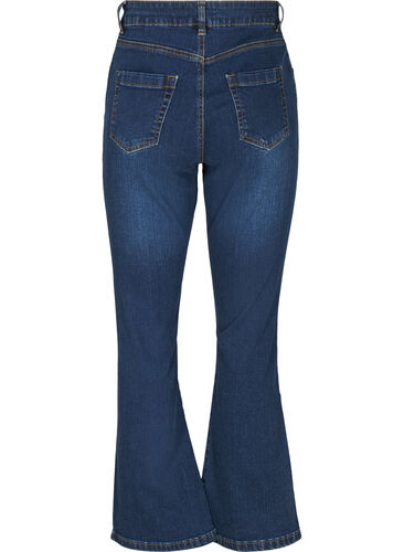 Ellen bootcut jeans med høyt liv, Dark Blue, Packshot image number 1
