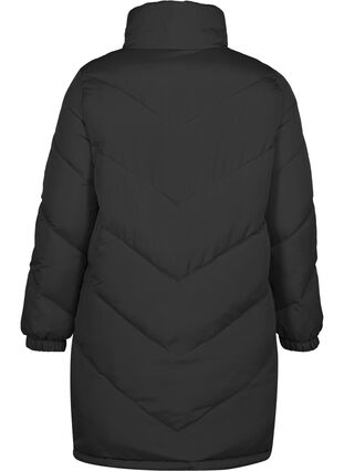 Lang høyhalset jakke, Black, Packshot image number 1