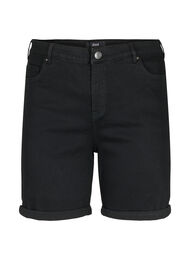 Tettsittende dongerishorts med høy midje, Black