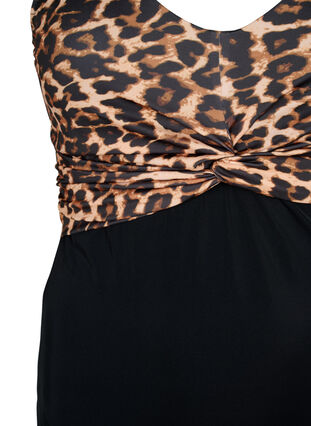 Badedrakt med bøyle og justerbare stropper, Black Leopard, Packshot image number 2