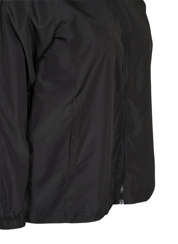 Justerbar kort jakke med hette, Black, Packshot image number 3
