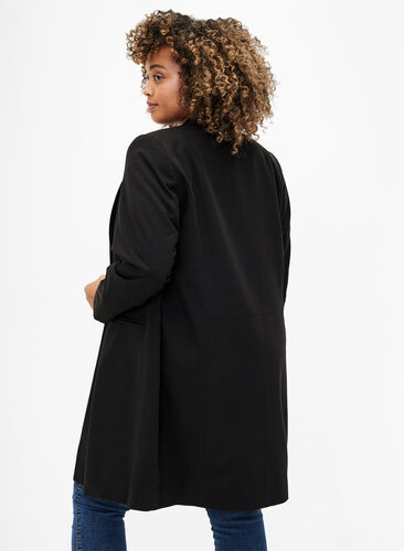 Klassisk lang blazer, Black, Model image number 1