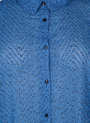 Skjortekjole med prikker, 3/4-ermer og splitt, Riverside Dot, Packshot image number 2