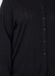 Cardigan i &oslash;kologisk bomull med hullbroderi, Svart, Model image number 3