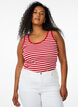 Stripete ribbestrikket singlet, R&oslash;d, Model image number 0