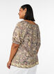 Viskose bluse med paisley-trykk og knytesnor, Gul, Model image number 2
