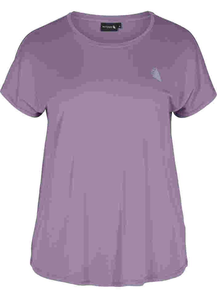 Ensfarget t-skjorte til trening, Purple Sage