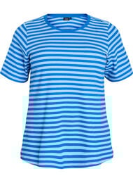 T-shirt med striper og ribbestrikket struktur, O. Air Daphne Stripe