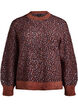 Strikkeplagg med dyretrykk og fluffy finish, Rød, Packshot image number 0