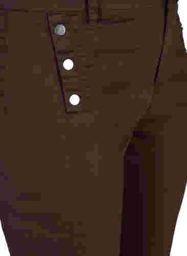 Tettsittende knickers med splitt, Dark Brown, Packshot image number 2
