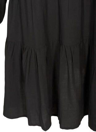 Langermet kjole med A-form, Black, Packshot image number 3