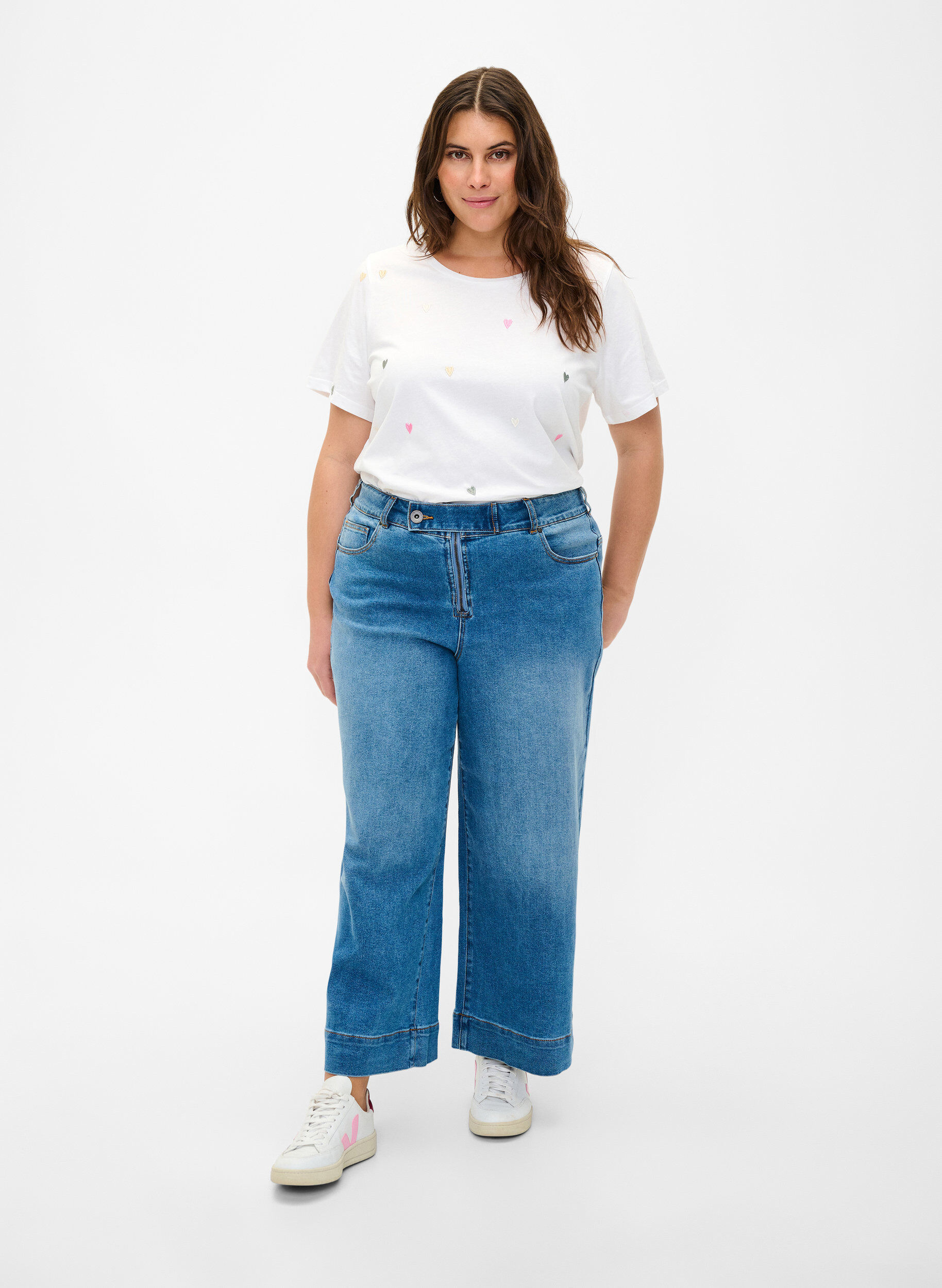 Blå flared jeans