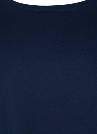 Zizzi Basisgenser i bomull, 2 stk., Navy B/B White, Packshot image number 2