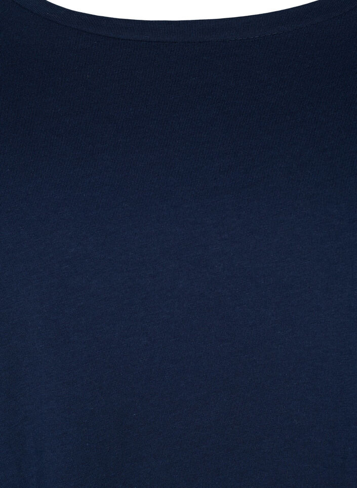 Basisgenser i bomull, 2 stk., Navy B/B White, Packshot image number 2