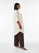 Lang skjorte i lin og viskose, Beige, Model image number 3