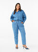 Cropped Mille jeans med destroy-mønster, Blue Denim, Model image number 0