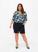 Bluse i viskose med knapper, Black Small Flower, Model image number 2