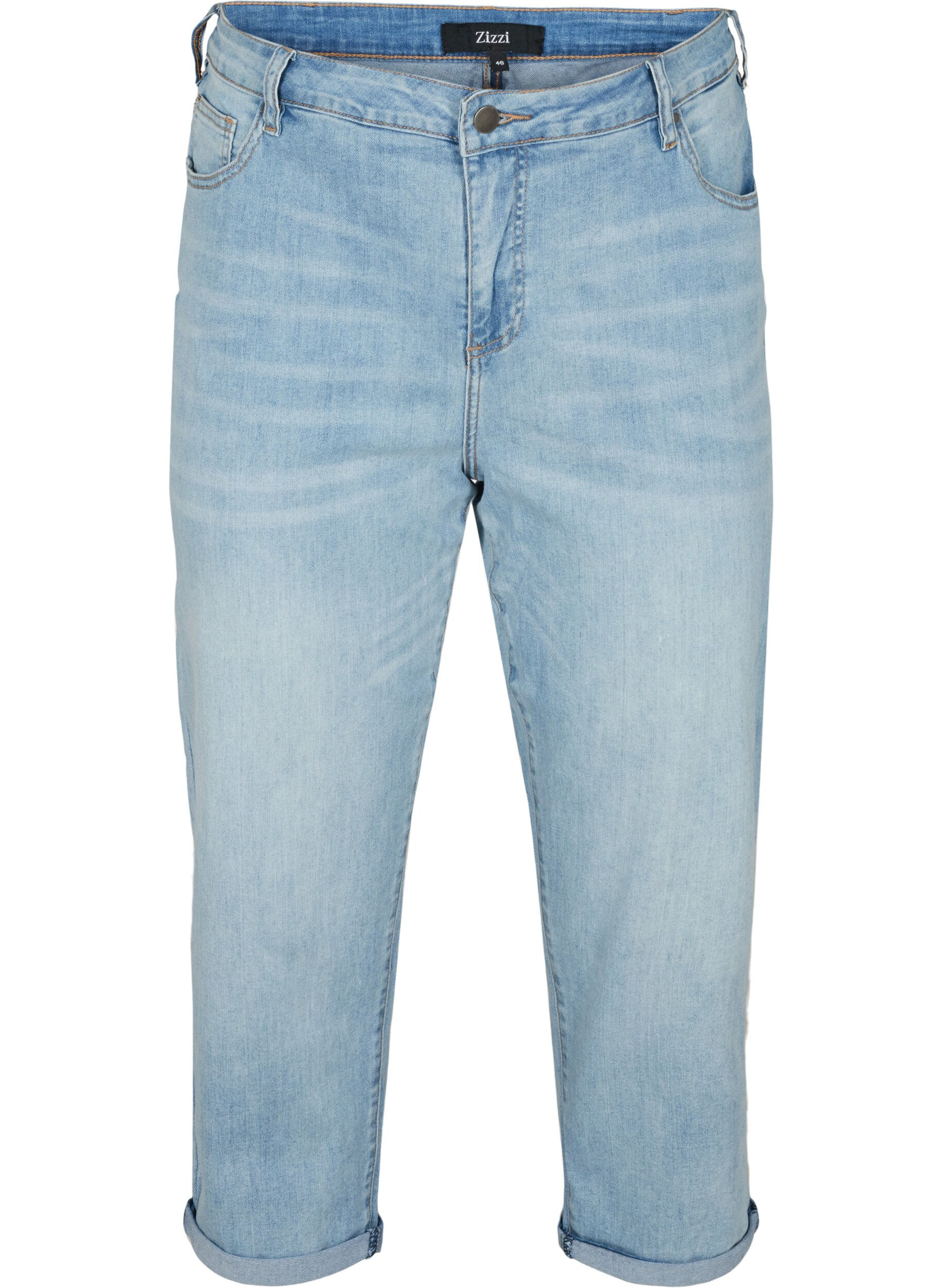7/8-jeans med en liten brett og h&oslash;yt liv