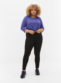 Treningstights med refleks og sidelomme, Black, Model