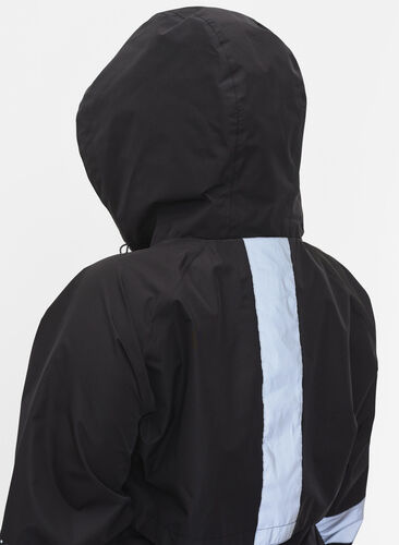 Regnjakke med refleksdetaljer, Black w. Reflex, Model image number 2